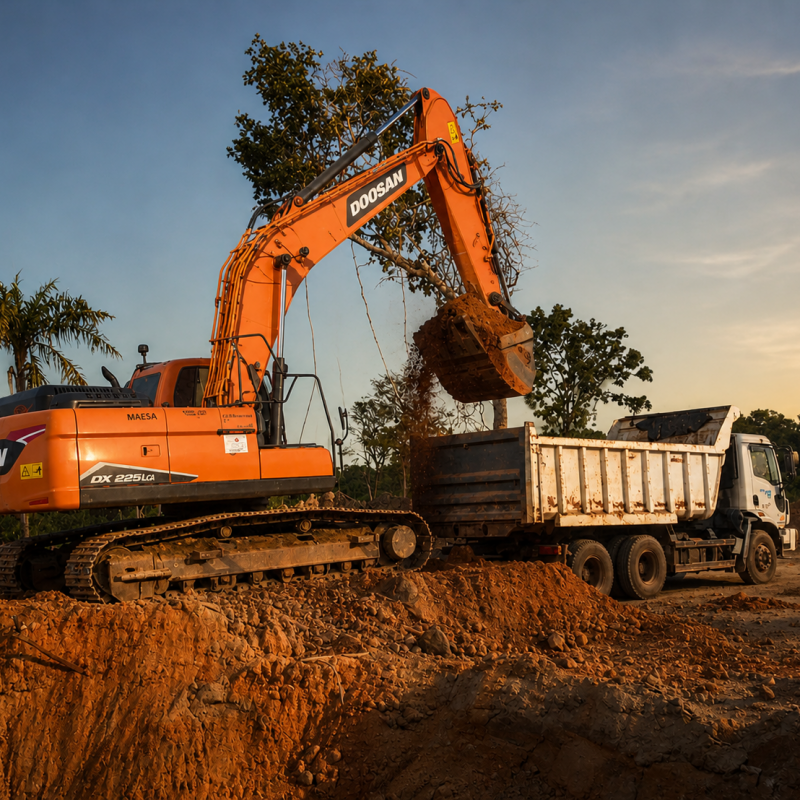 Execução de Terraplanagem e Movimentação de Solo